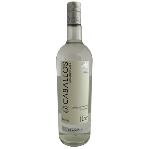 3 Caballos Tequila Blanco 1L