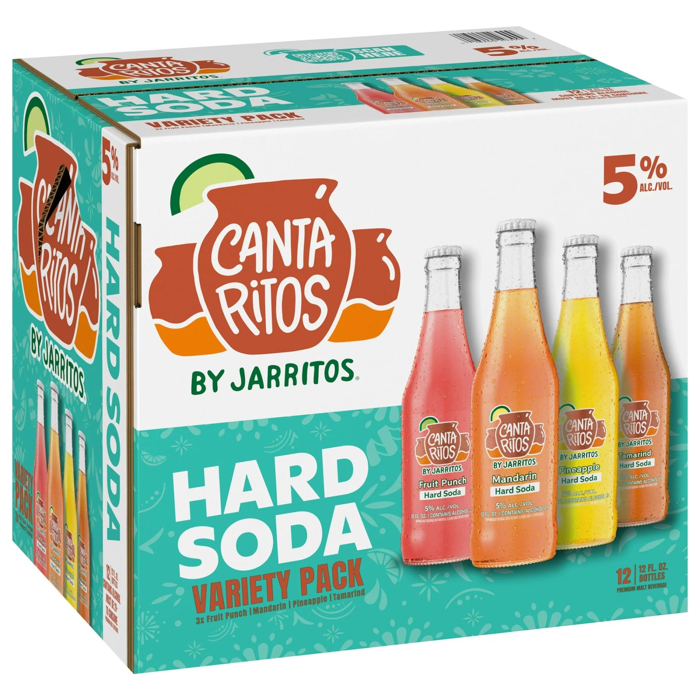 CantaRitos Hard Soda Variety Pack 12oz 12pk