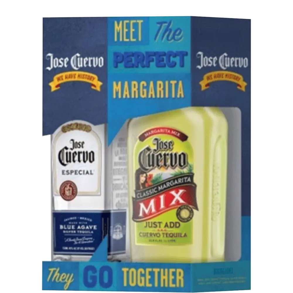 Jose Cuervo Especial Tequila Silver 750mL w/ 1L Jose Cuervo Margartia Mix GIft Set