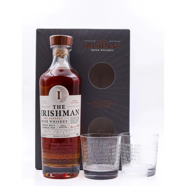 The Irishman The Harvest Irish Whiskey 750ml w/ 2 Branded Glasses