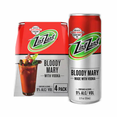 bloody mary King Fisher ギャランティーカード付き Zing Zang Bloody Mary w/ Vodka 12oz 4pk – Alien Liquors