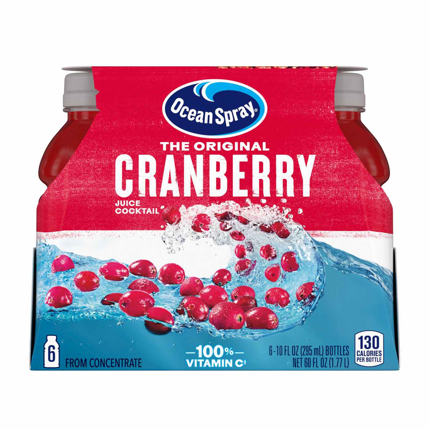 Ocean Spray 100% Cranberry Juice 10oz 6pk PET