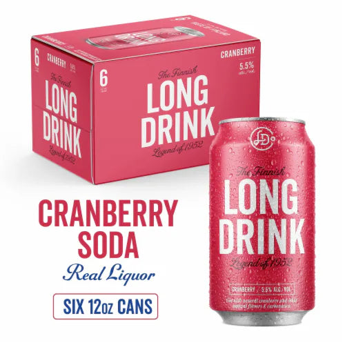 Long Drink Cocktails Cranberry 12oz 6pk