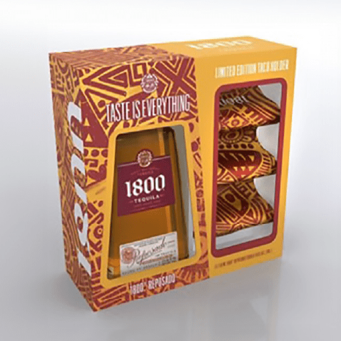 1800 Tequila Reposado 750mL w/ Taco Holder Gift Set
