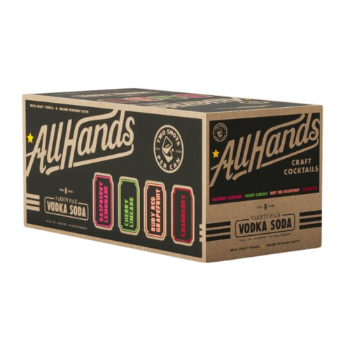 All Hands Vodka Soda Variety Pack 12oz 8pk RTD
