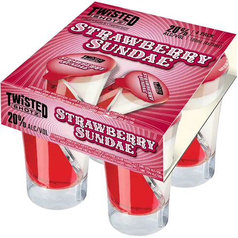 Twisted Shotz Strawberry Sundae 4pk