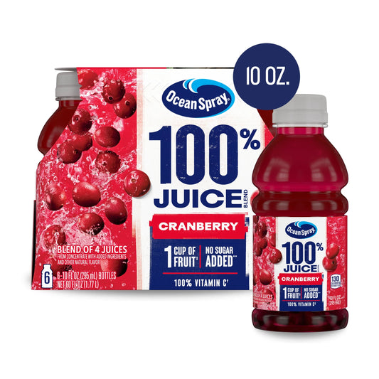 Ocean Spray Cranberry 100% Juice 10oz 6pk
