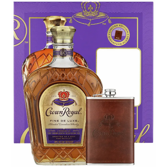 Crown Royal Canadian Whisky 750mL w/ Flask Gift Set
