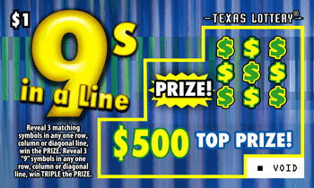 $1 9s in a Line $500 - #2710