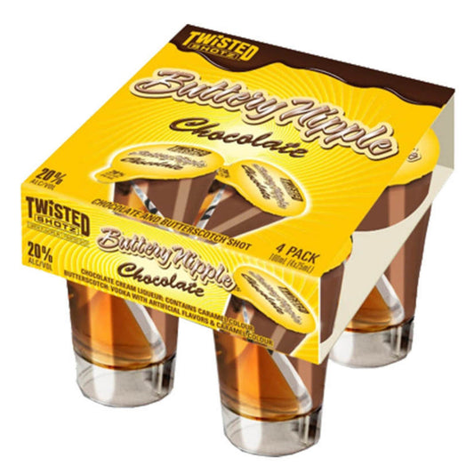 Twisted Shotz Buttery Nipple Chocolate 4pk