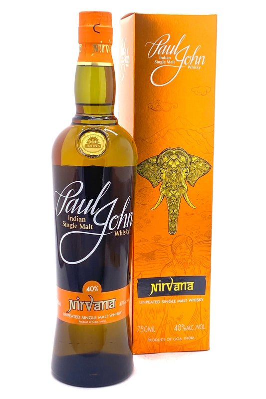 Paul John Nirvana Unpeated Indian Single Malt Whiskey 750mL
