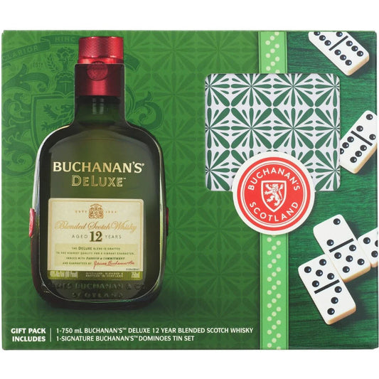 Buchanan's 12yr Scotch w/ Dominoes Tin 750mL Gift Set