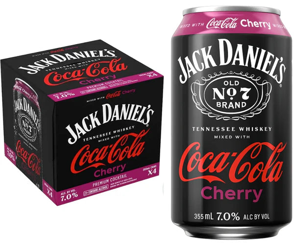 Jack Daniels & Cherry Coke 355mL 6pk RTD