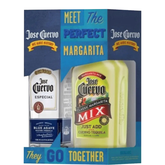 Jose Cuervo Especial Tequila Silver 750mL w/ 1L Jose Cuervo Margartia Mix GIft Set