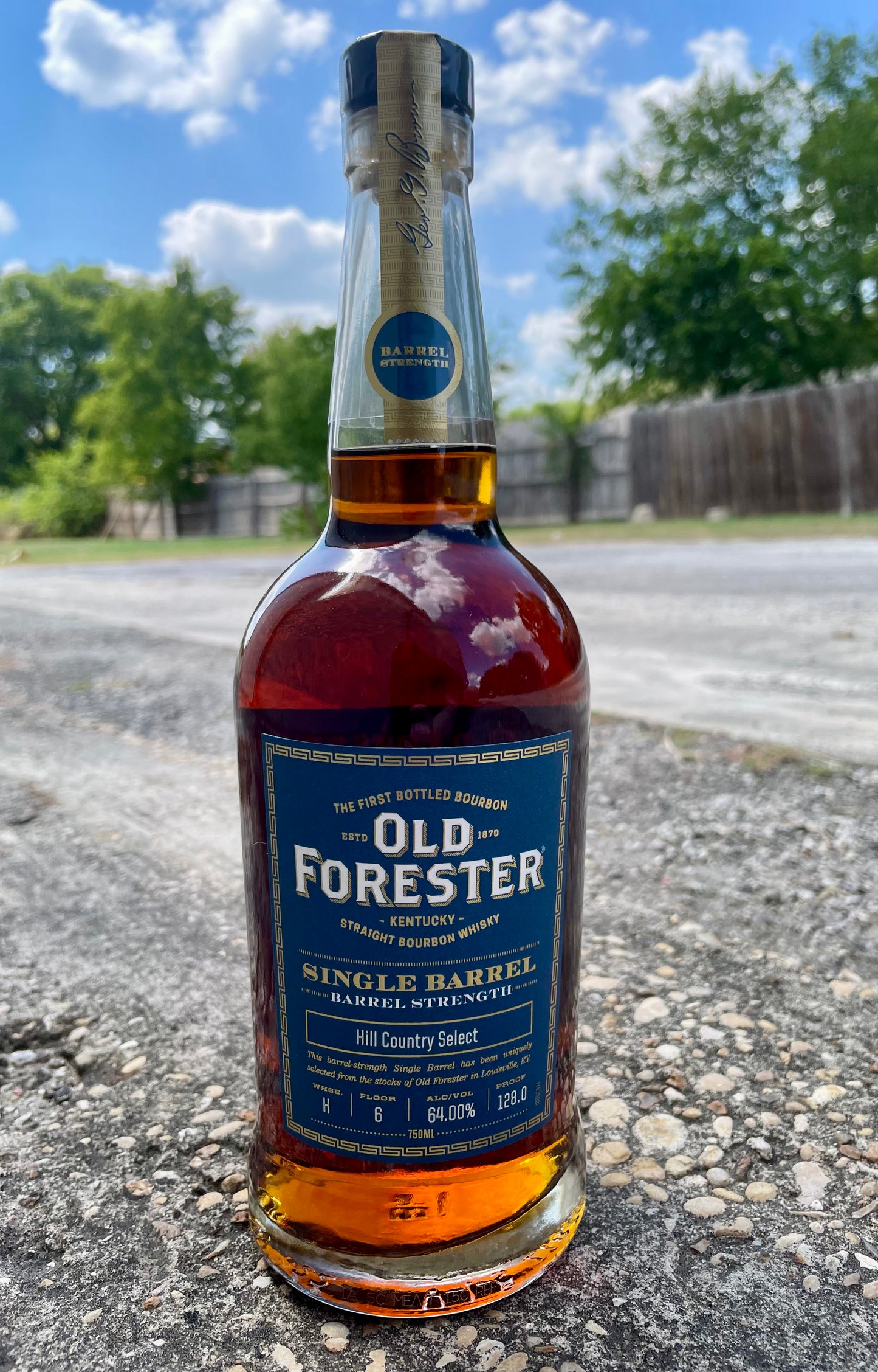 Old Forester BBN Single Barrel Barrel Strength - Hill Country Select 750mL