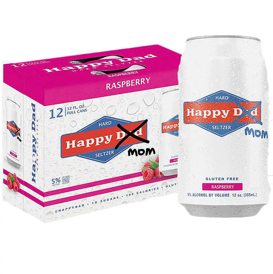 Happy Mom Hard Seltzers Raspberry 12oz 12pk