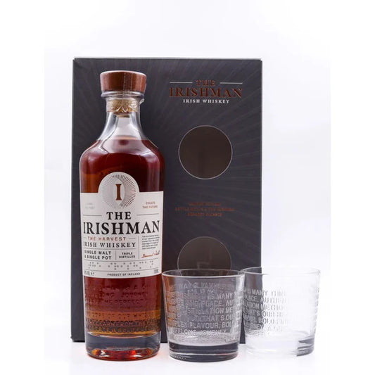 The Irishman The Harvest Irish Whiskey 750ml w/ 2 Branded Glasses