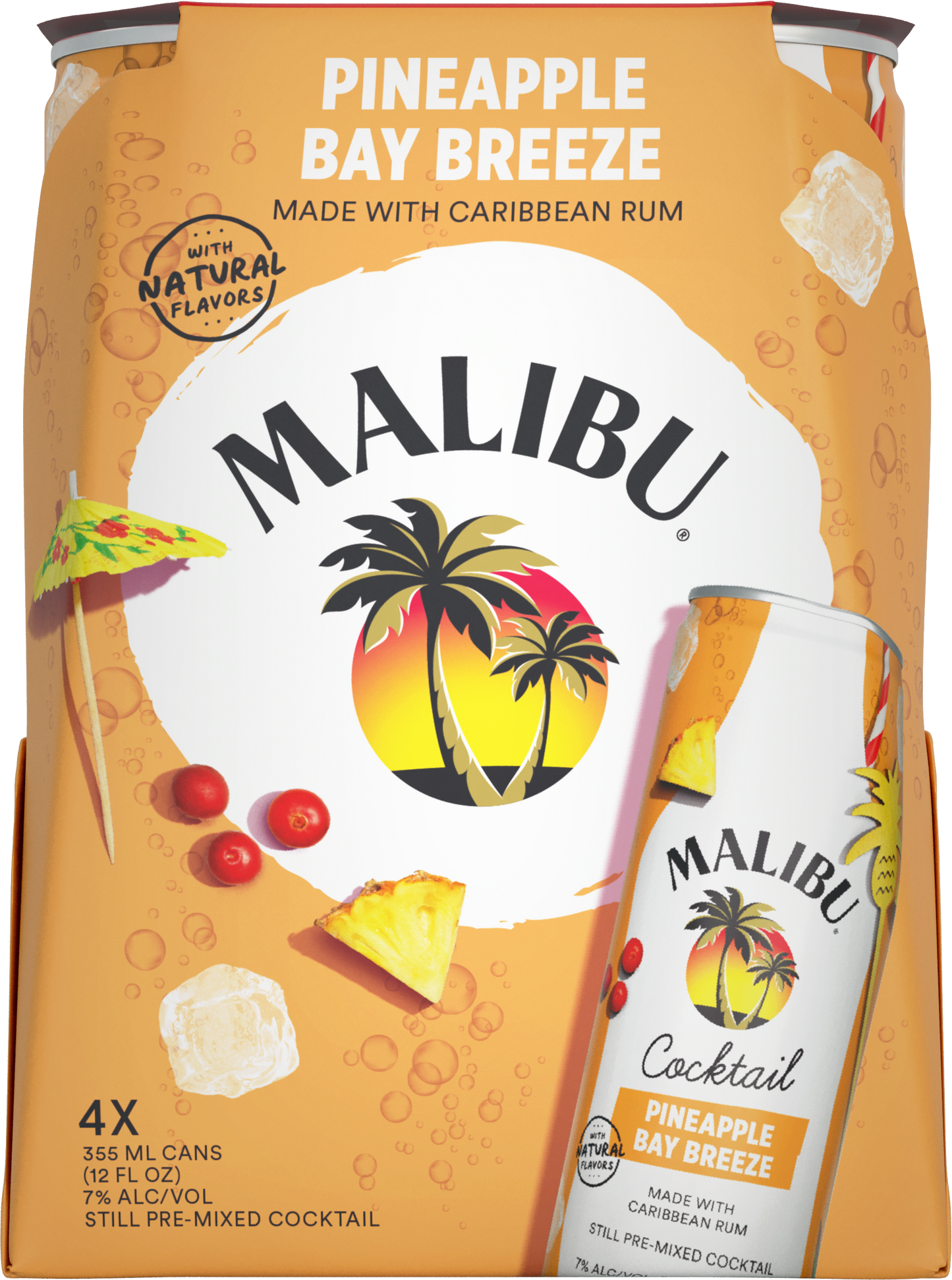 Malibu Pineapple Bay Breeze RTD 4pk 355mL CN