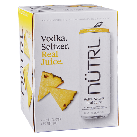 Nutrl Vodka Seltzer Pineapple - 4pk