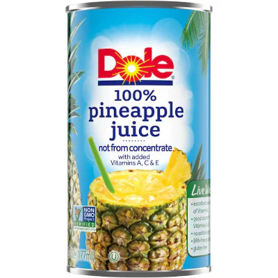 Dole Pineapple Juice 6oz CN