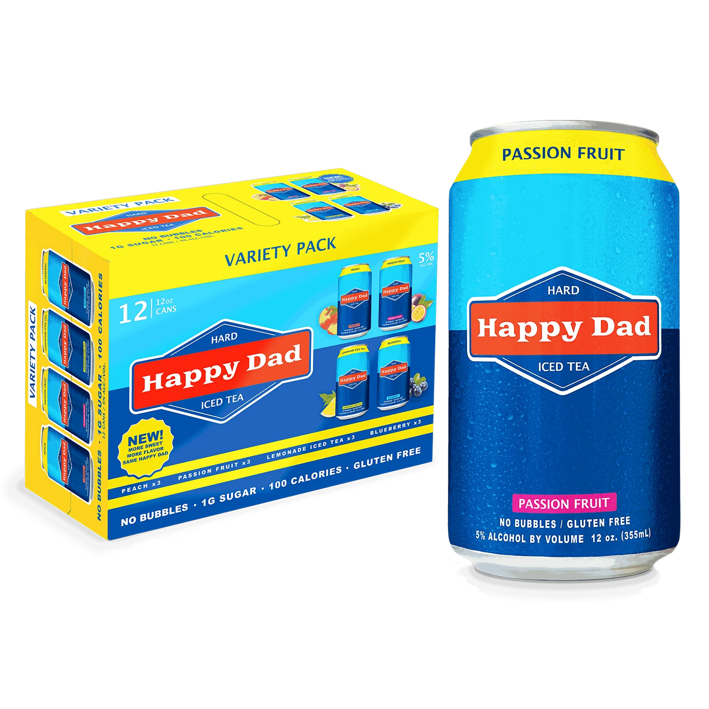 Happy Dad Hard Iced Tea Variety 12oz 12pk