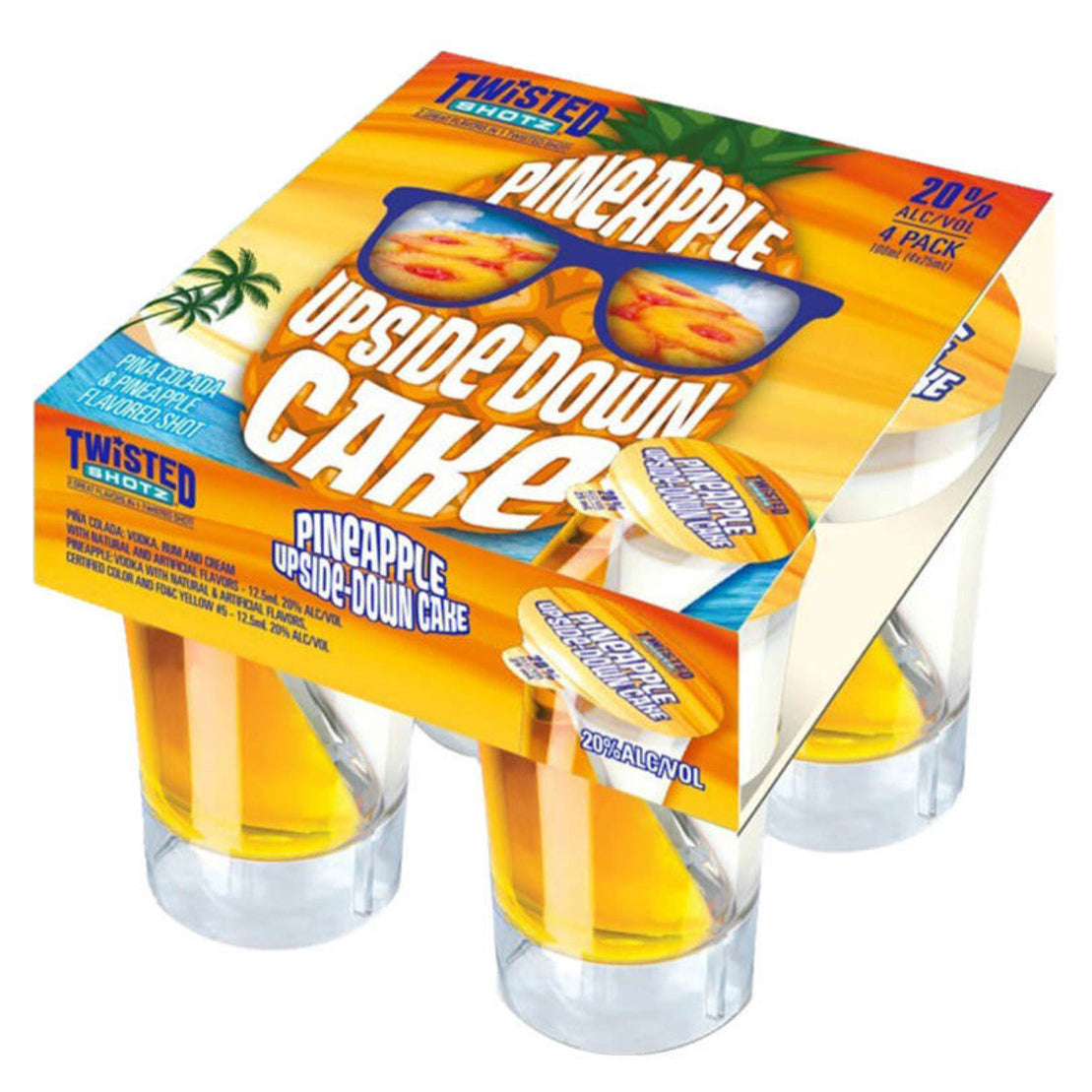 Twisted Shotz Pineapple Upside Down Cake 4pk