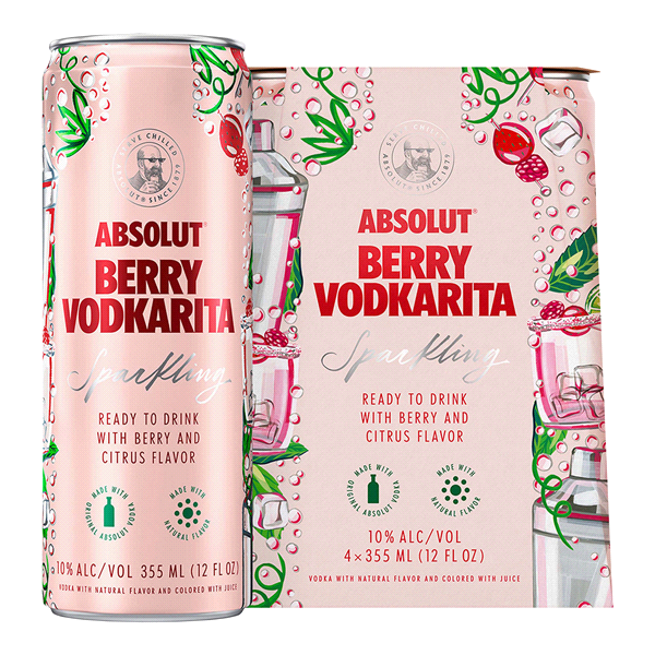 Absolut Berry Vodkarita 355mL 4pk CN