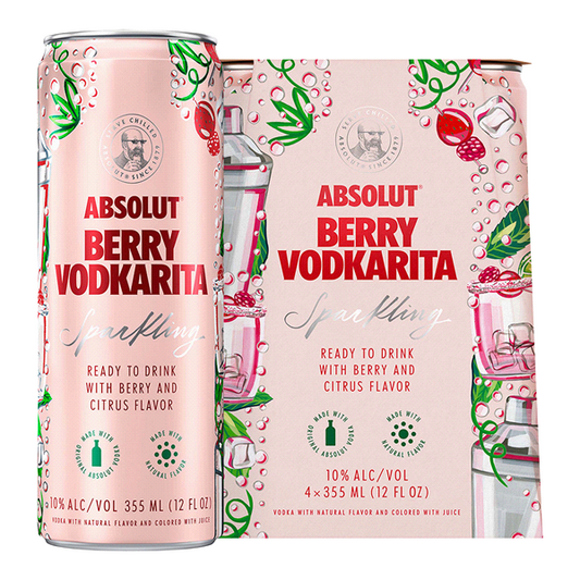 Absolut Berry Vodkarita 355mL 4pk CN