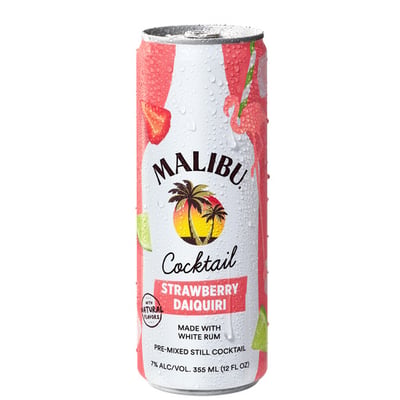 Malibu Rum Strawberry Daiquiri 355ml Single