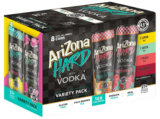Arizona Hard Tea Vodka Variety Pack 8pk