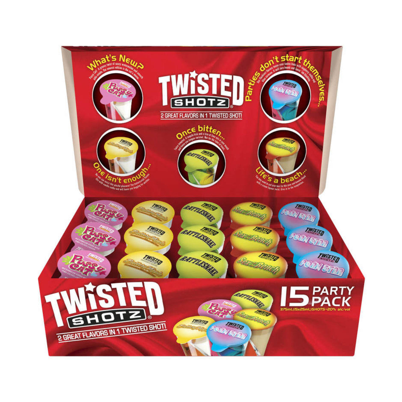 Twisted Shotz Red Party Pack 15pk