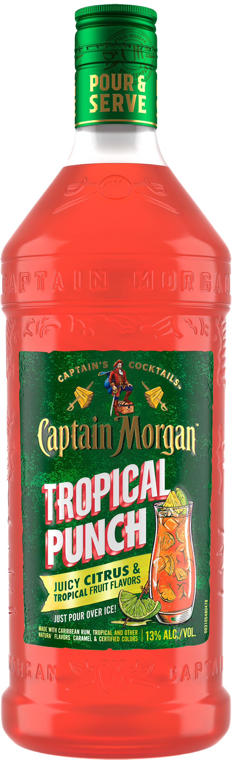 Captain Morgan Cocktails Tropical Punch RTD 1.75L PET