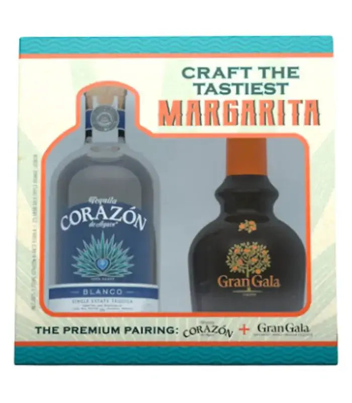Corazon Agave Tequila Blanco 750mL w/ Gran Gala Orange Liqueur 375mL Gift Set