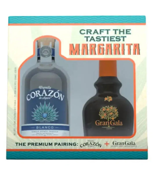 Corazon Agave Tequila Blanco 750mL w/ Gran Gala Orange Liqueur 375mL Gift Set
