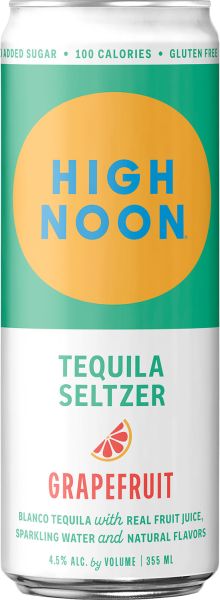 High Noon Tequila Seltzer RTD Cocktails Single 355ml -  Grapefruit