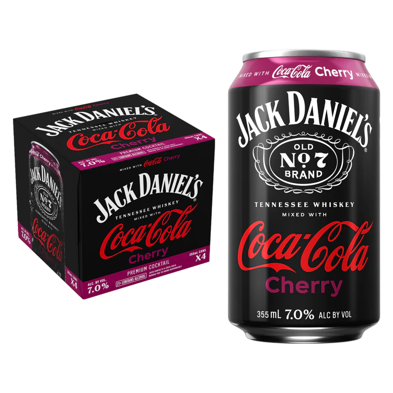Jack Daniel's & Cherry Coke RTD 4pk 355mL