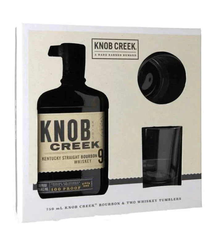Knob Creek Kentucky Straight BBN 100pf w/ 2 glasses 750mL Gift Set