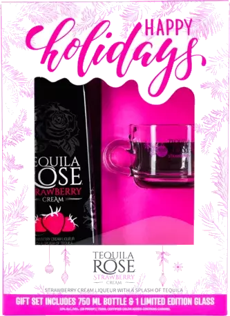 Tequila Rose Liqueur w/ LE glass 750mL Gift Set