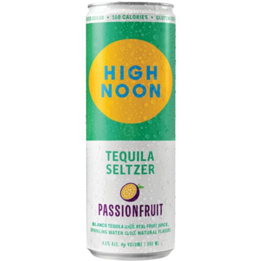 High Noon Tequila Seltzer RTD Cocktails Single 355ml -  Passionfruit