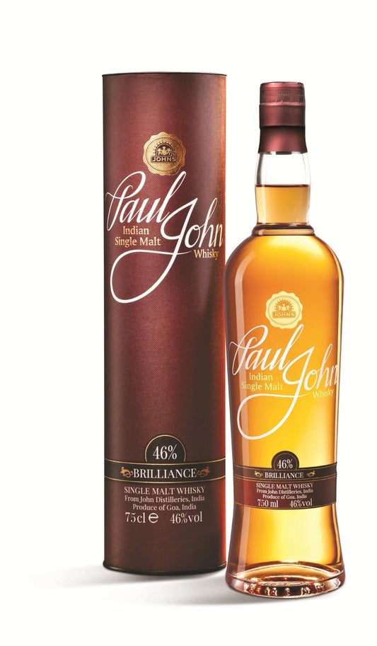 Paul John Brilliance Indian Single Malt Whskey 750mL BTL